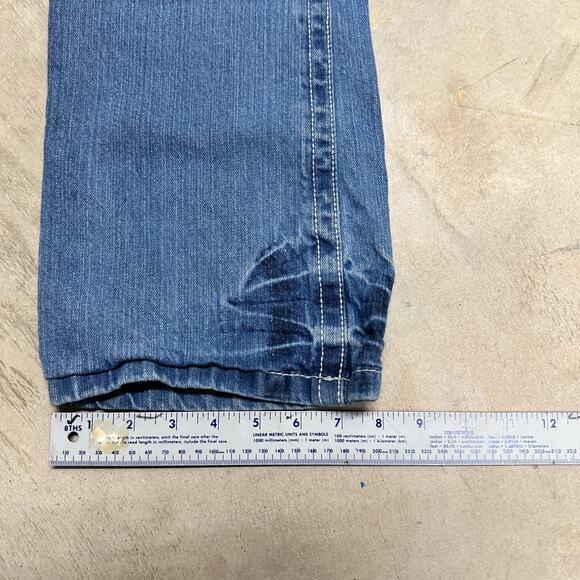 Helix Women's Bootcut Jeans 29x30 Medium Blue Distressed Denim Casual Fit Pants - Picture 7 of 9